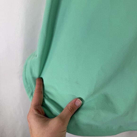 Squat Wolf Tank Top Women's Medium Teal Breathable Crew Neck Stretch Nylon - Picture 4 of 8